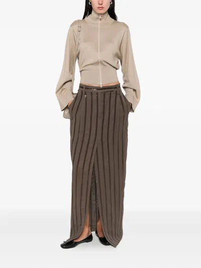 Brunello Cucinelli Zip-fastening Cardigan In Neutral