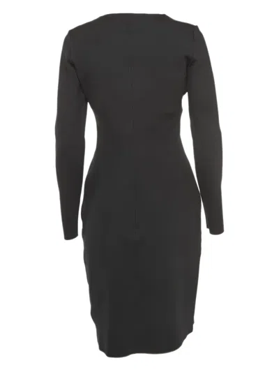 Pre-owned The Row Long-sleeve Cotton Dress In Black
