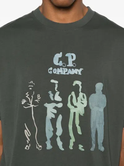 C.p. Company Mens Cp Company Sailors Graphic-print Short-sleeve Cotton T-shirt In Green