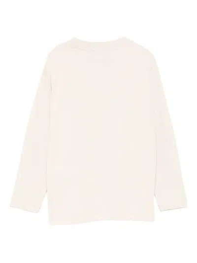 Emporio Armani Eagle Logo-print Long-sleeve Sweatshirt In Neutral
