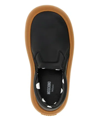 Moschino Slip-on Sneakers Sole Contrasting In Black