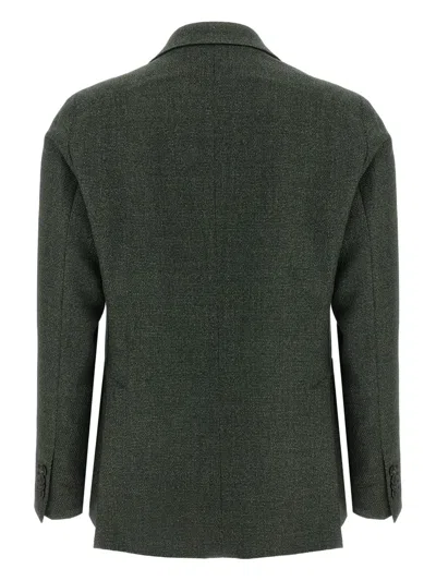 Tagliatore Double Breased Bottoned Blazer Montecarlo In Green