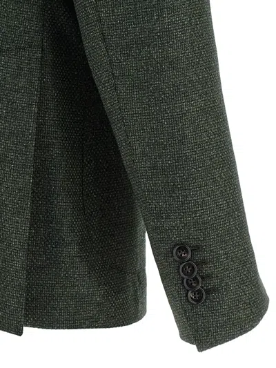 Tagliatore Double Breased Bottoned Blazer Montecarlo In Green
