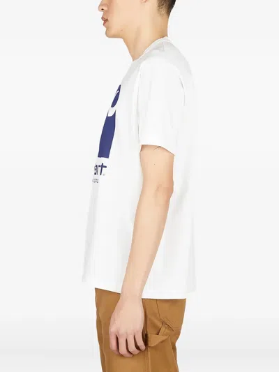 Junya Watanabe X Carhartt Printed T-shirt With Round Neck In White