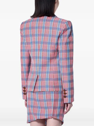 Vivienne Westwood Check-pattern Double-breasted Blazer In Multi