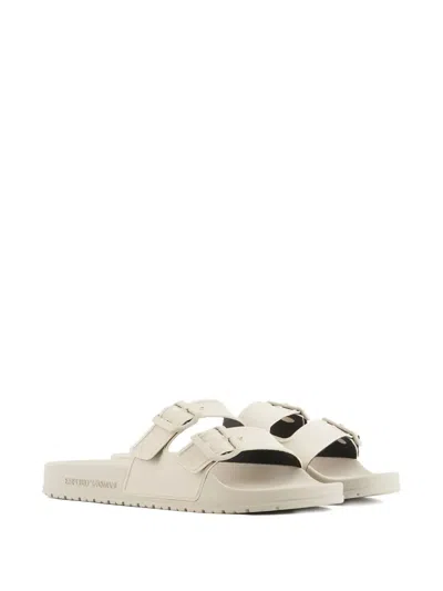 Emporio Armani Double Buckle Slides