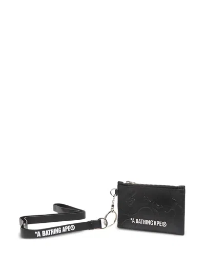 A Bathing Ape Camo-pattern Zip Cardholder
