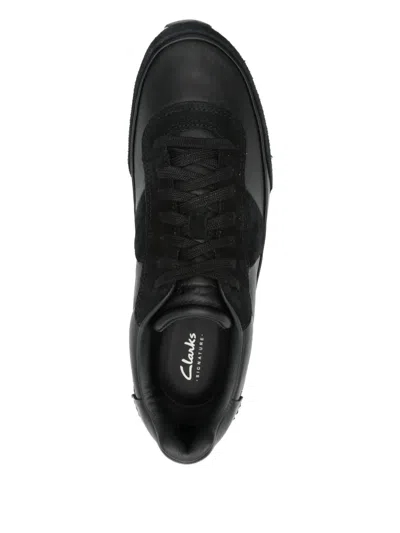 Clarks Craft Pace Leather Sneaker In Black