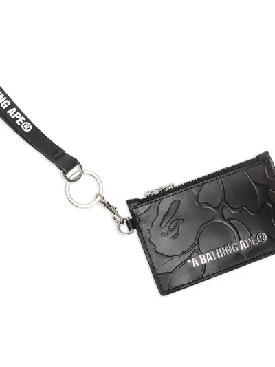 A Bathing Ape Camo-pattern Zip Cardholder