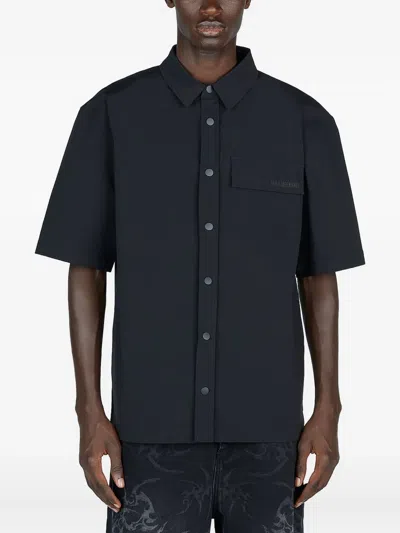 Han Kjobenhavn Short-sleeves Pocket Shirt In Black