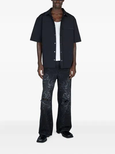 Han Kjobenhavn Short-sleeves Pocket Shirt In Black