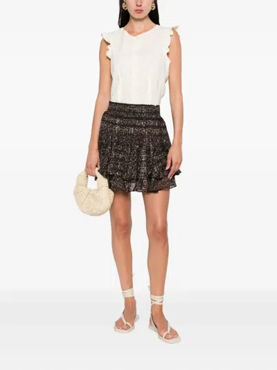 Mc2 Saint Barth Leopard-print Ruffled Mini Skirt In Multi