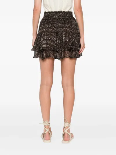 Mc2 Saint Barth Leopard-print Ruffled Mini Skirt In Multi
