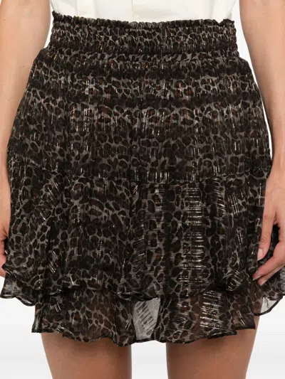 Mc2 Saint Barth Leopard-print Ruffled Mini Skirt In Multi