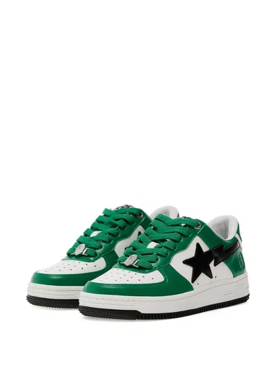 A Bathing Ape Bape Sta 3 Leather Sneakers