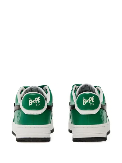 A Bathing Ape Bape Sta 3 Leather Sneakers