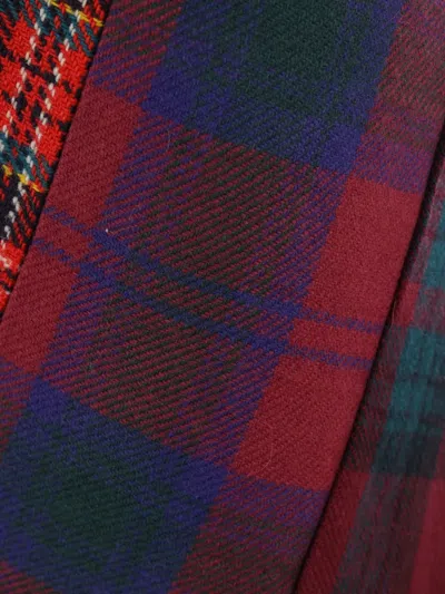 Rave Review Patchwork Checked Skirt In Multi