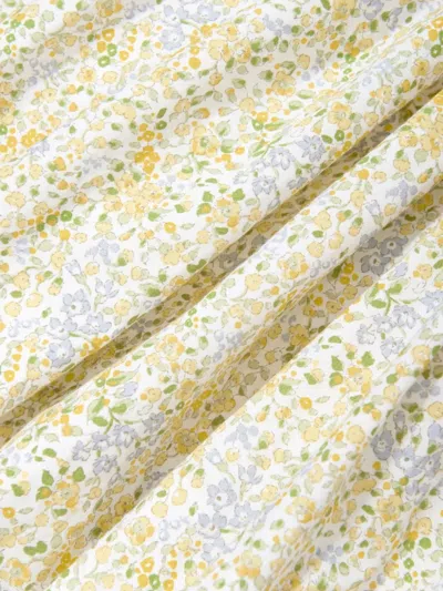 Sarah Louise Girls Floral Smocked Dress In Yellow
