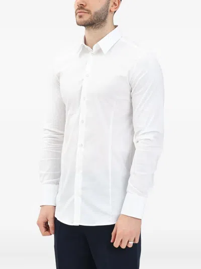 Patrizia Pepe Long-sleeve Button-up Shirt In White