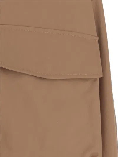 Armarium High Collar Adjustable Hood Cotton Jacket In Brown
