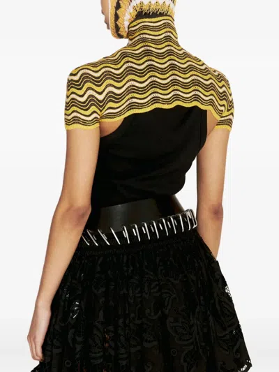 Isa Boulder Wave-pattern Knitted Top In Multi