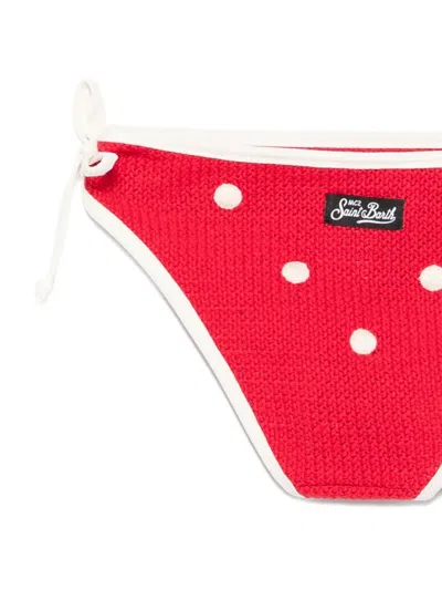 Mc2 Saint Barth Minnie-patch Polka-dot Bikini In Red