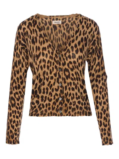 Zadig & Voltaire Manala Leo Print Cardigan