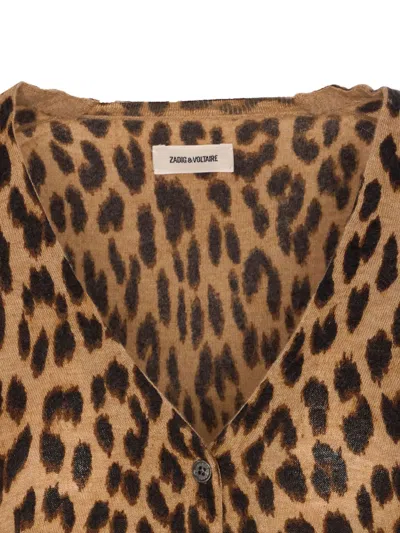 Zadig & Voltaire Manala Leo Print Cardigan