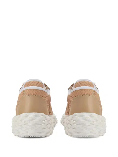 Giuseppe Zanotti Urchin Snakeskin-effect Sneakers In Neutral
