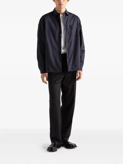 Prada Wool Pants In Black