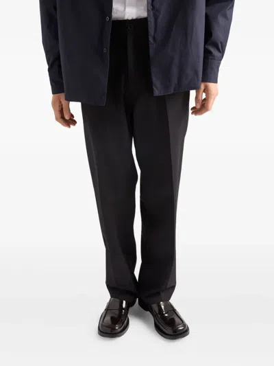 Prada Wool Pants In Black