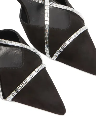 Casadei Black Suede Starsway Julia Pumps In Black