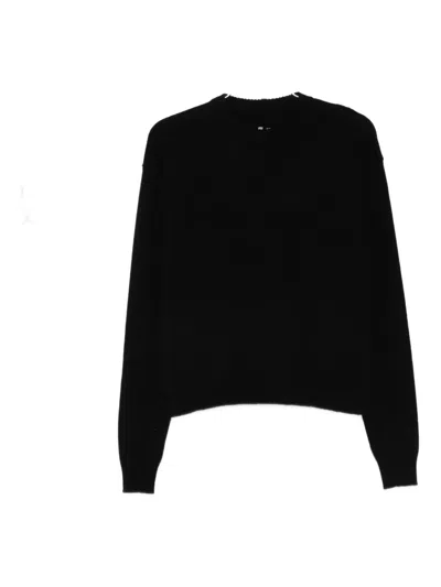 Rick Owens Crew-neck Wool Jumper In Black