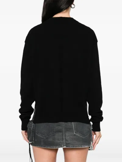 Rick Owens Crew-neck Wool Jumper In Black