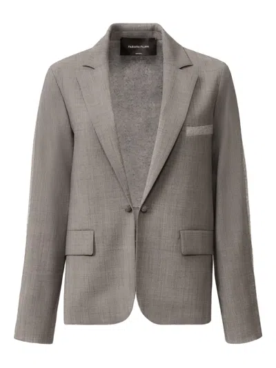 Fabiana Filippi Pocket-detail Blazer In Gray