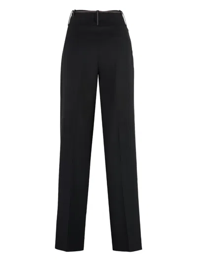 Peserico Drawstring-waist Trousers In Black