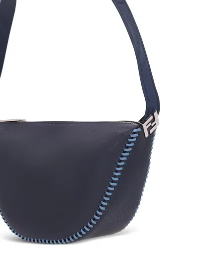 Fendi Small Melon Curved-edge Leather Messenger Bag