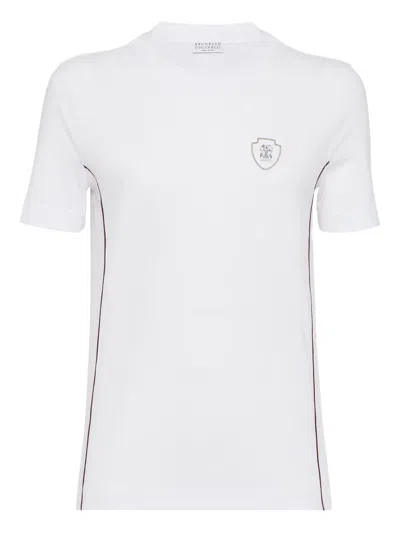 Brunello Cucinelli Logo-detail Jersey T-shirt In White