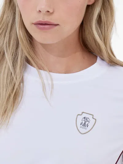 Brunello Cucinelli Logo-detail Jersey T-shirt In White
