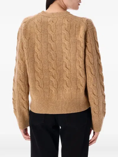Polo Ralph Lauren Cable-knit Wool And Cashmere Jumper In Brown