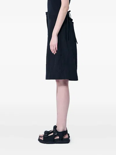 Cecilie Bahnsen Annika Quilted Knee-length Shorts In Black