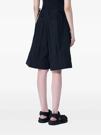 Cecilie Bahnsen Annika Quilted Knee-length Shorts In Black