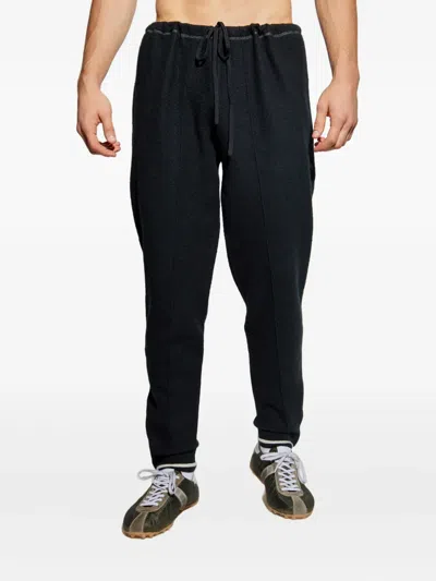 Maison Margiela Wool Trousers With Side Zipper In Black