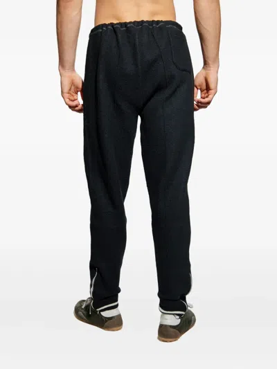 Maison Margiela Wool Trousers With Side Zipper In Black