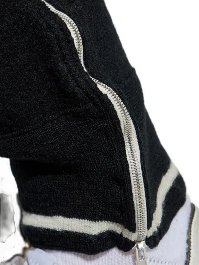 Maison Margiela Wool Trousers With Side Zipper In Black