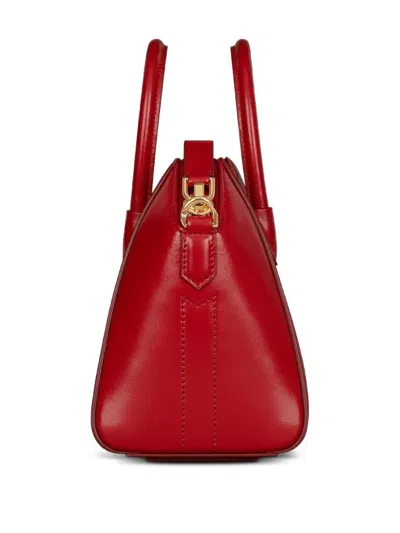 Givenchy Antigona Mini Top-handle Bag In Patent Leather In Red