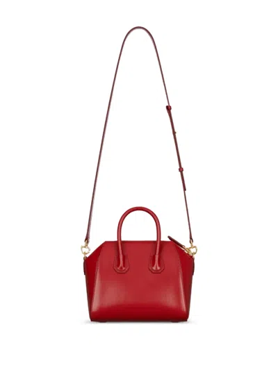 Givenchy Antigona Mini Top-handle Bag In Patent Leather In Red