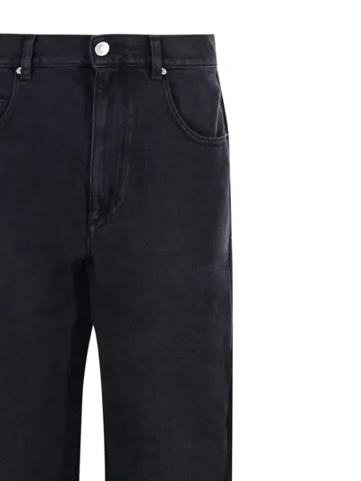 Isabel Marant Étoile High-rise Straight Leg Jeans With Belt Loops In Black