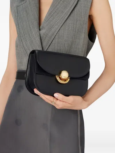 Furla Sfera Shoulder Bag Black In Smooth Leather In Black