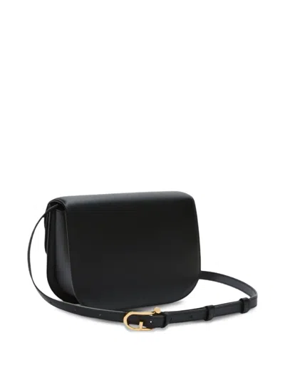 Furla Sfera Shoulder Bag Black In Smooth Leather In Black